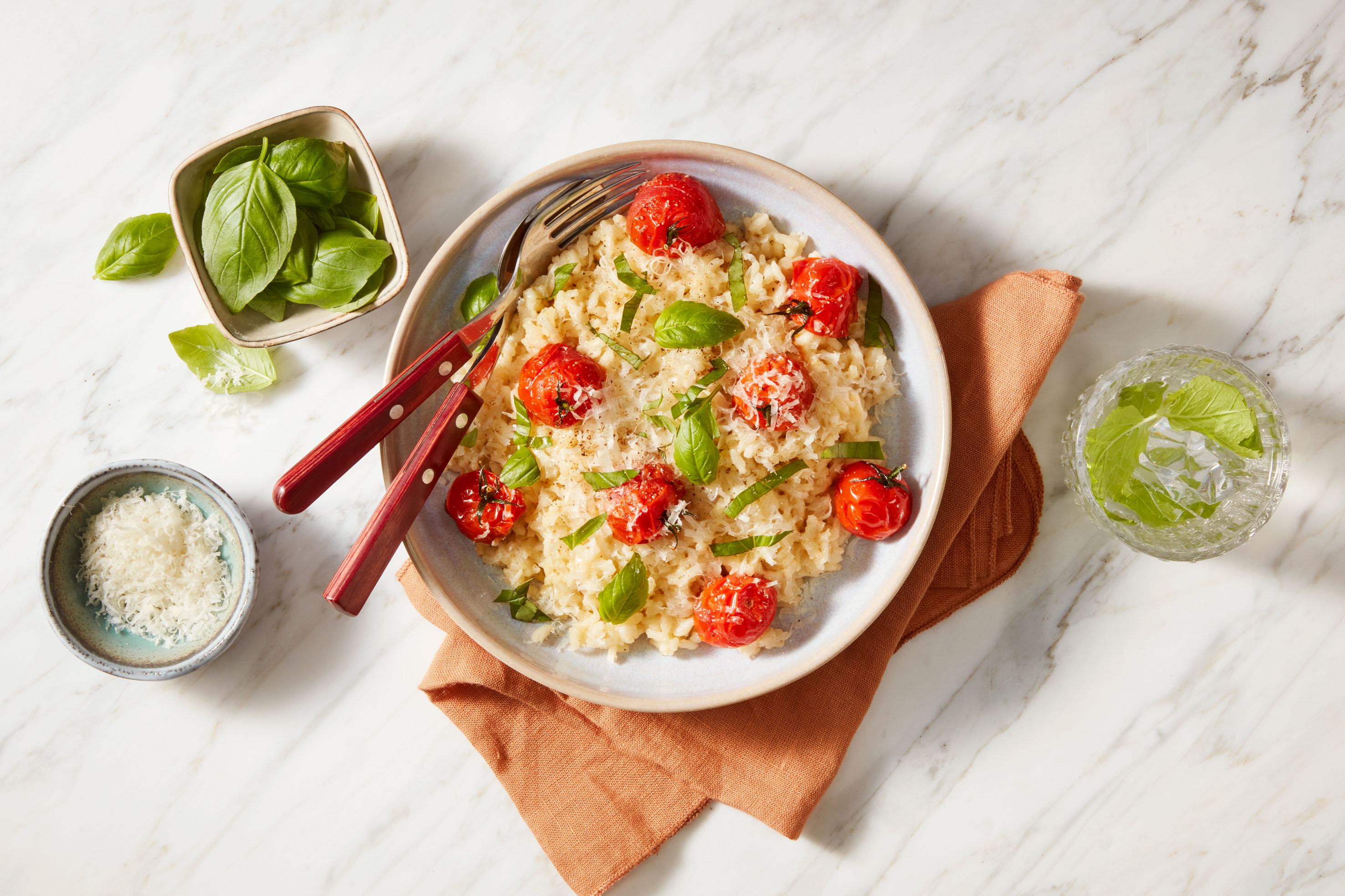 Risotto met geroosterde cherrytomaten