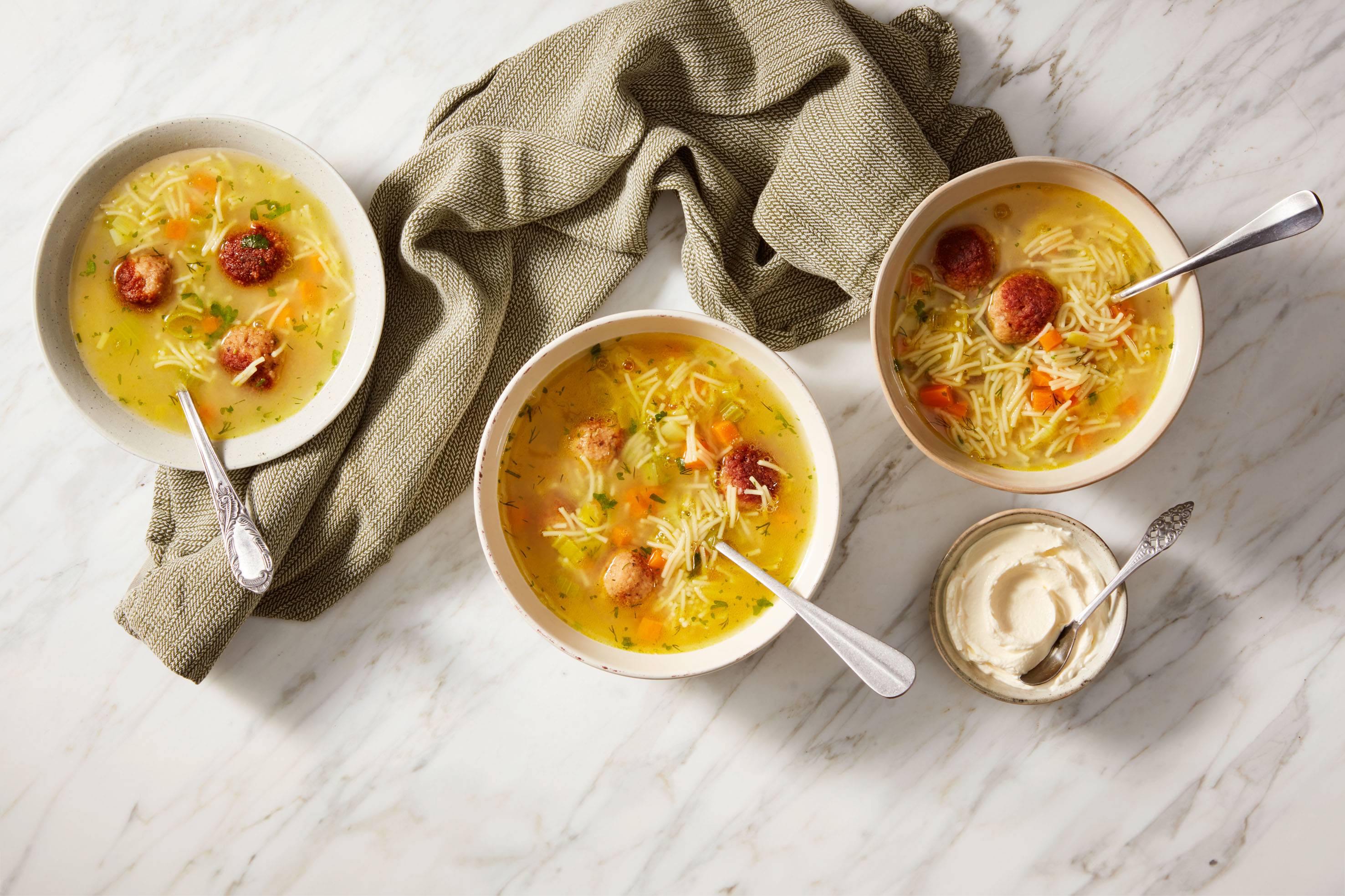 Kipgehaktballen soep