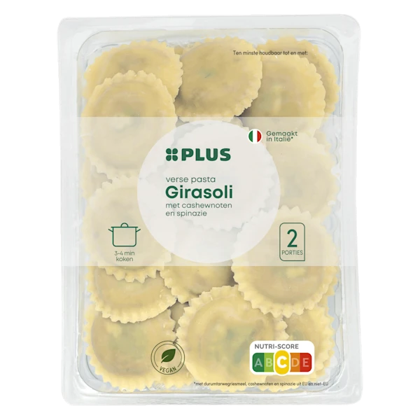 PLUS Verse vegan pasta gevuld cashewnoot