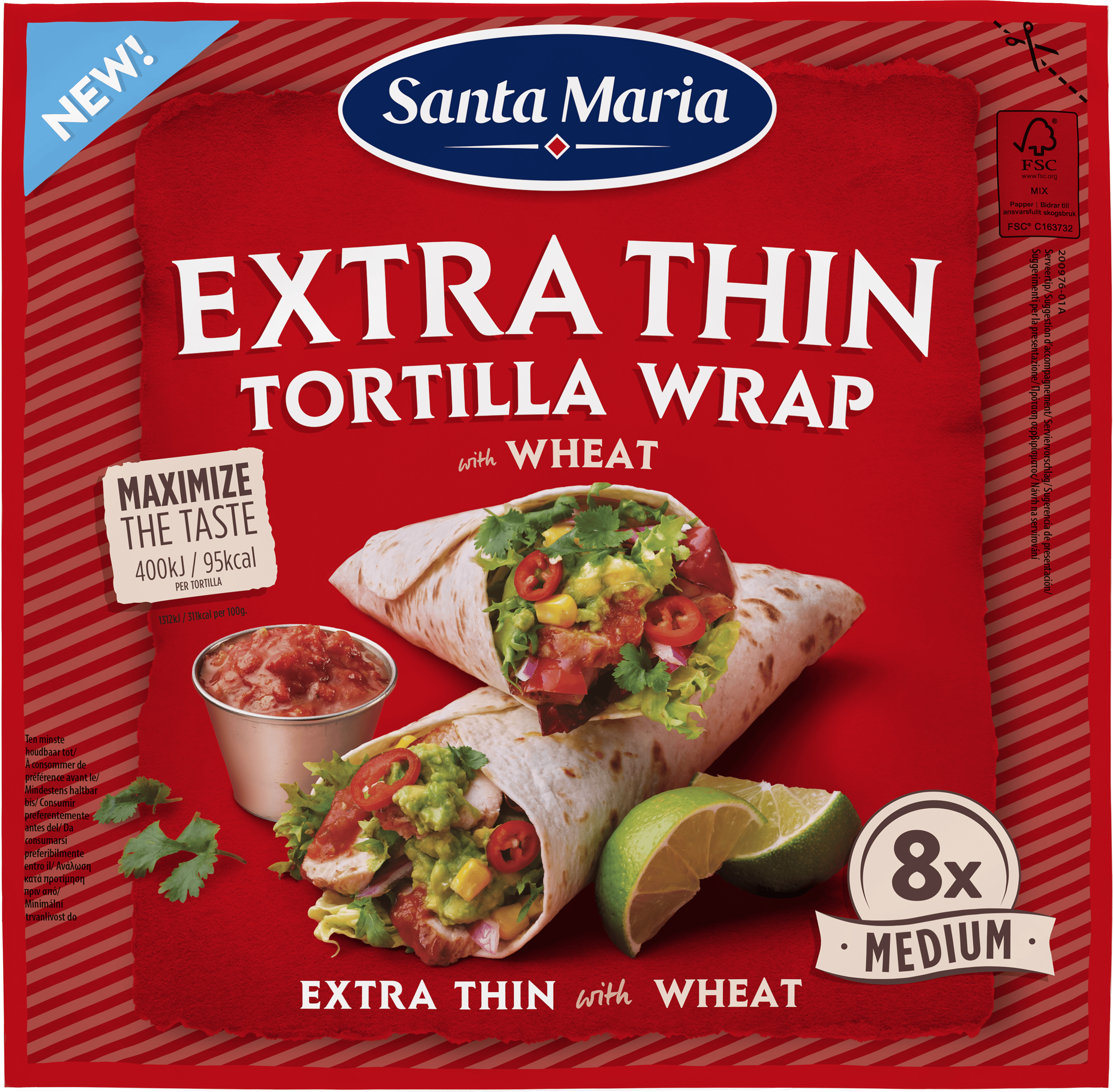 Santa Maria Extra Thin Tortilla Wheat Medium