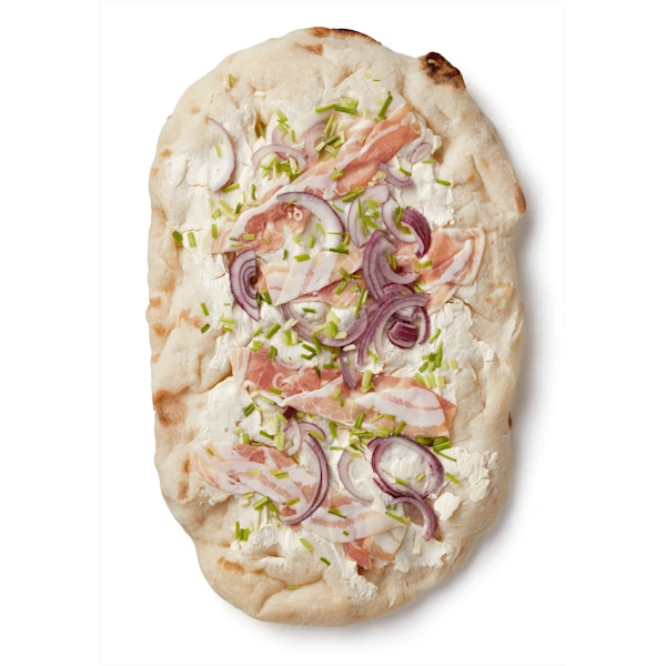 Uit de keuken van PLUS Pinsa spek en ui