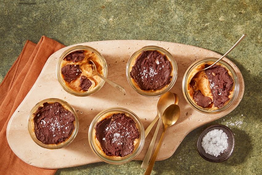 Pindakaasmousse met chocolade