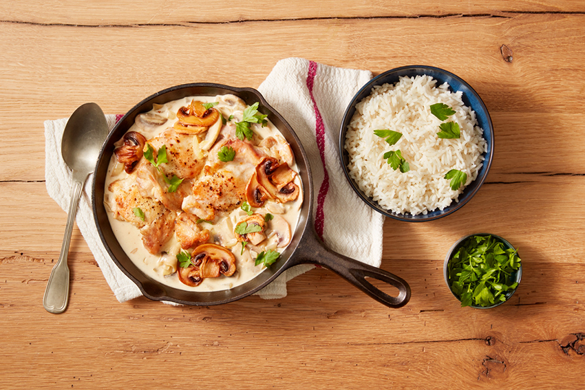 Kip met champignonroomsaus