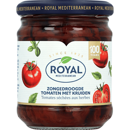 Zongedroogde tomaten met kruiden