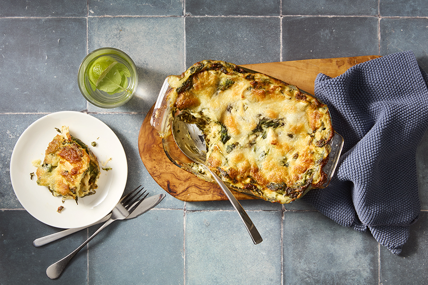 Lasagne met kip en spinazie