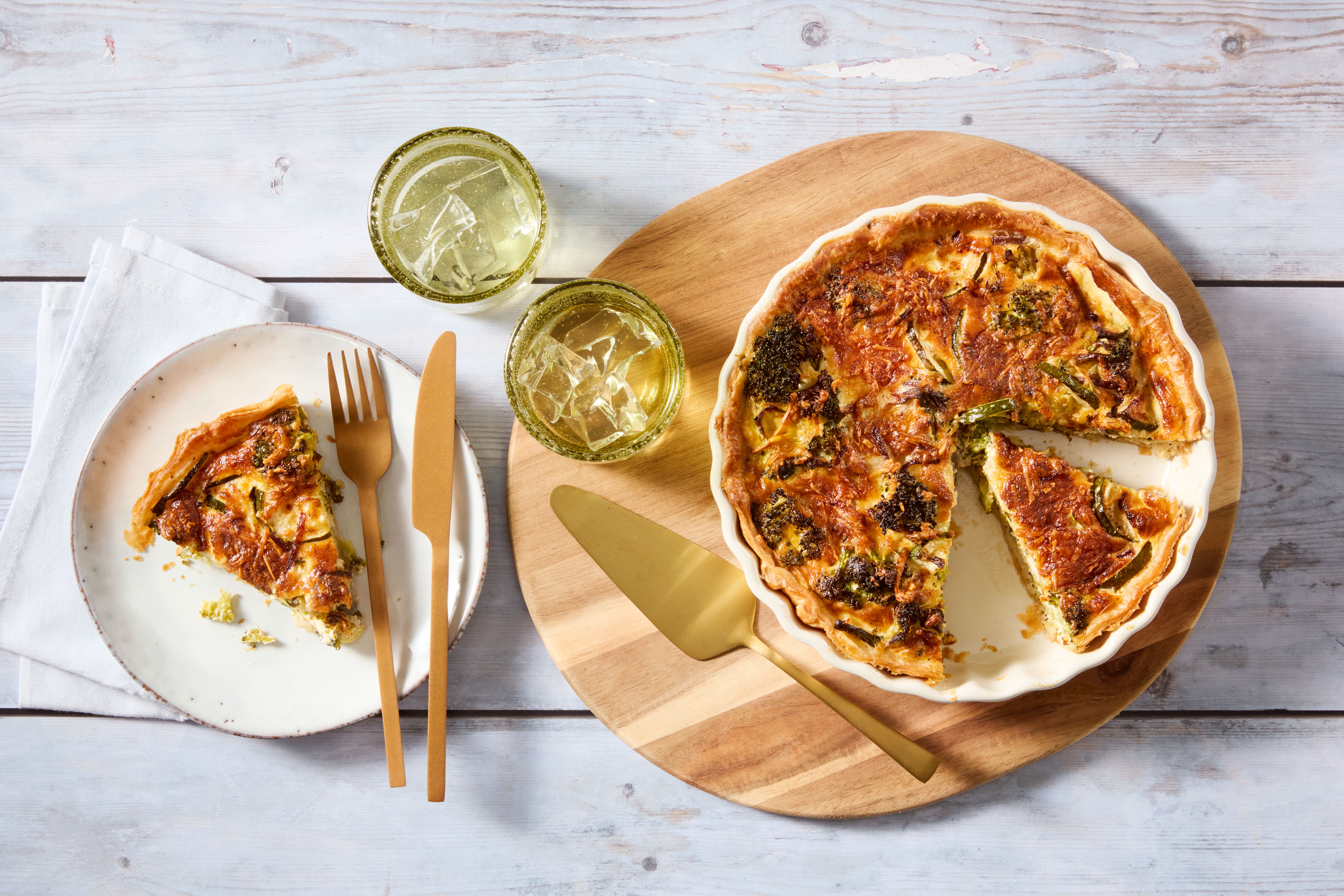 Quiche met broccoli en courgette