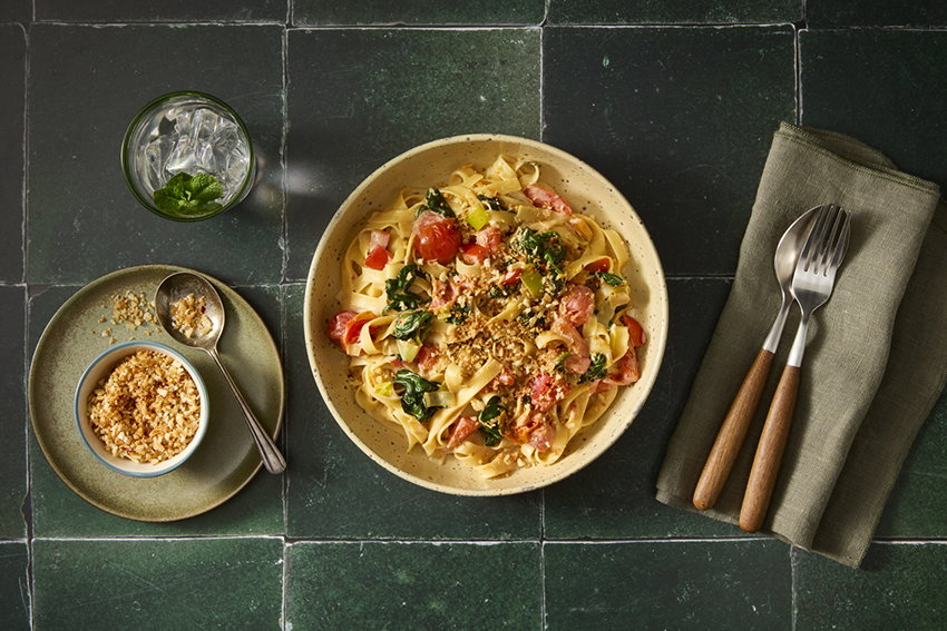 Groententagliatelle met panko