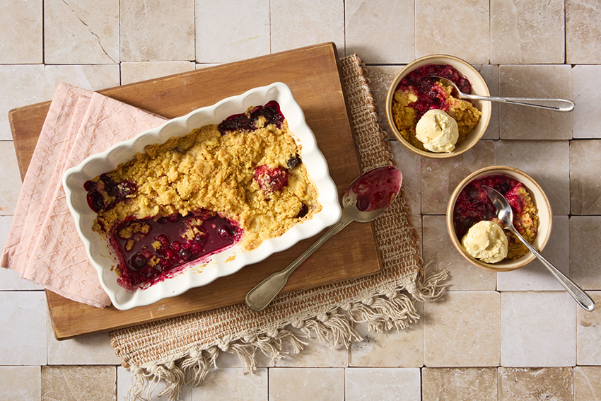 Rood fruit crumble