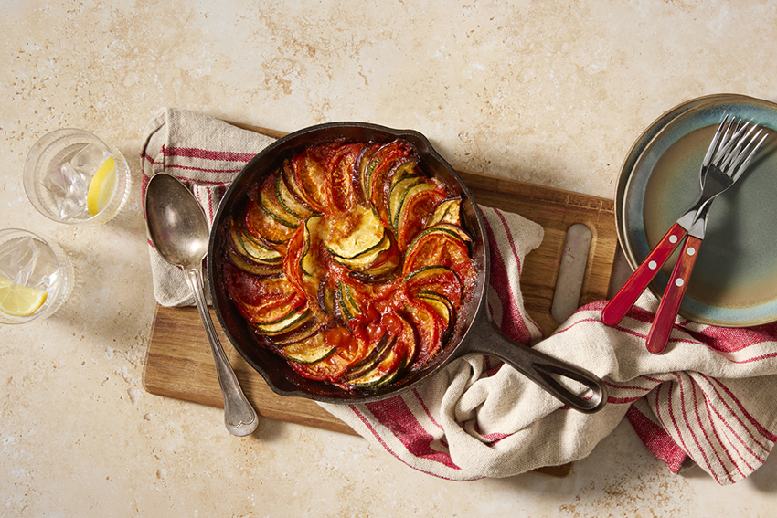 Groentenovenschotel van de bbq