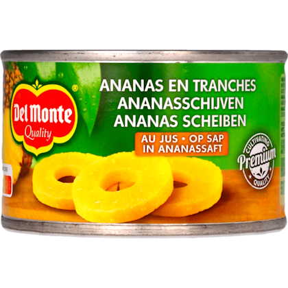 Ananasschijven op sap
