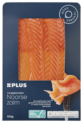 Lang gesneden Noorse Zalm