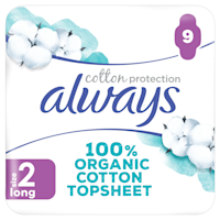 Always Cotton maandverband long plus