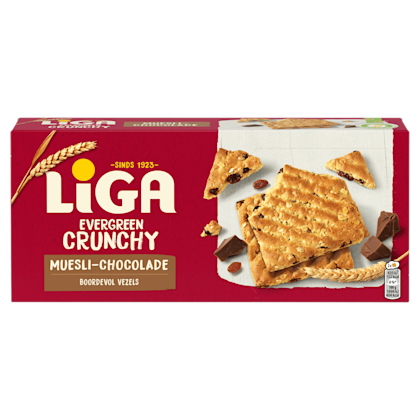 Liga EverGreen koekjes muesli en chocolade - PLUS