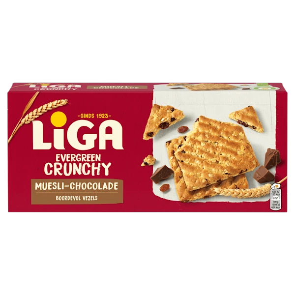Liga EverGreen koekjes muesli en chocolade