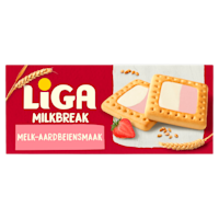 Liga Milkbreak koekjes melk aardbei