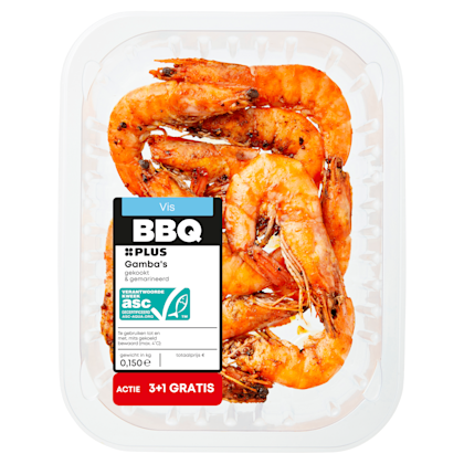 BBQ Gamba's gemarineerd - PLUS