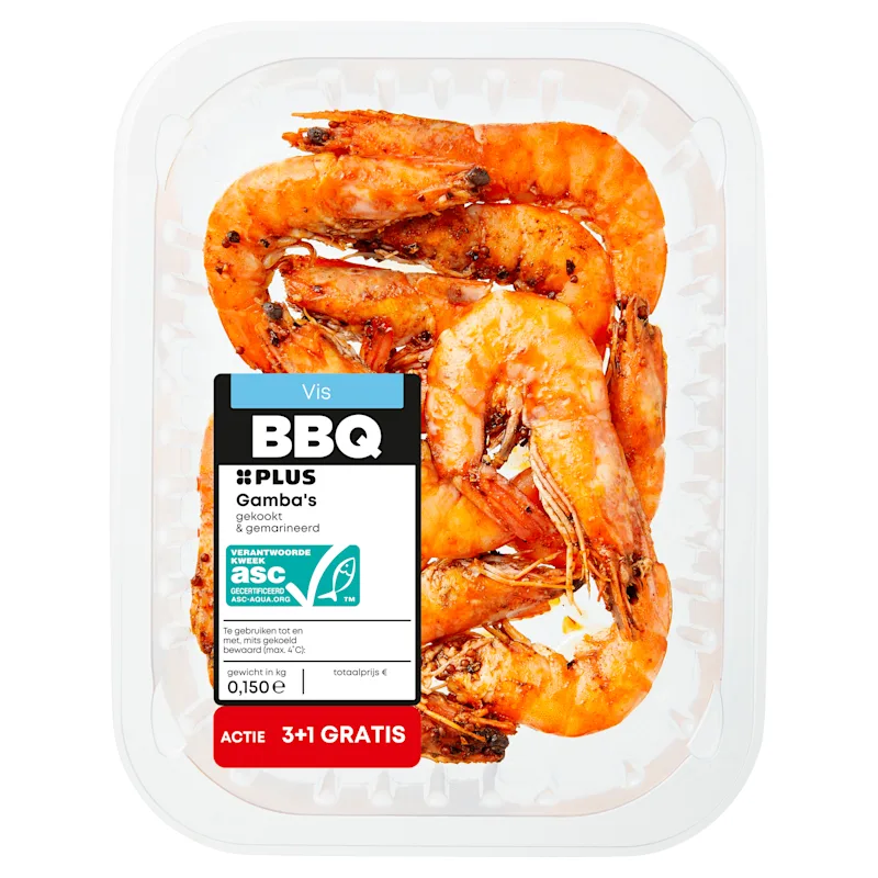 PLUS BBQ Gamba's gemarineerd