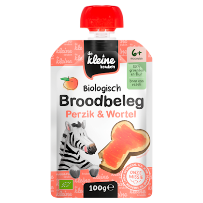 Bio broodbeleg perzik wortel 6+