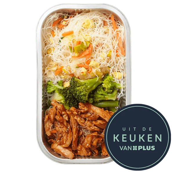 Uit de keuken van PLUS Kip Ketjap met mihoen & groenten
