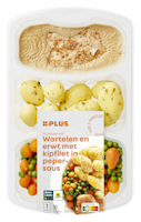 PLUS Wortel erwt kipfilet peperroomsaus