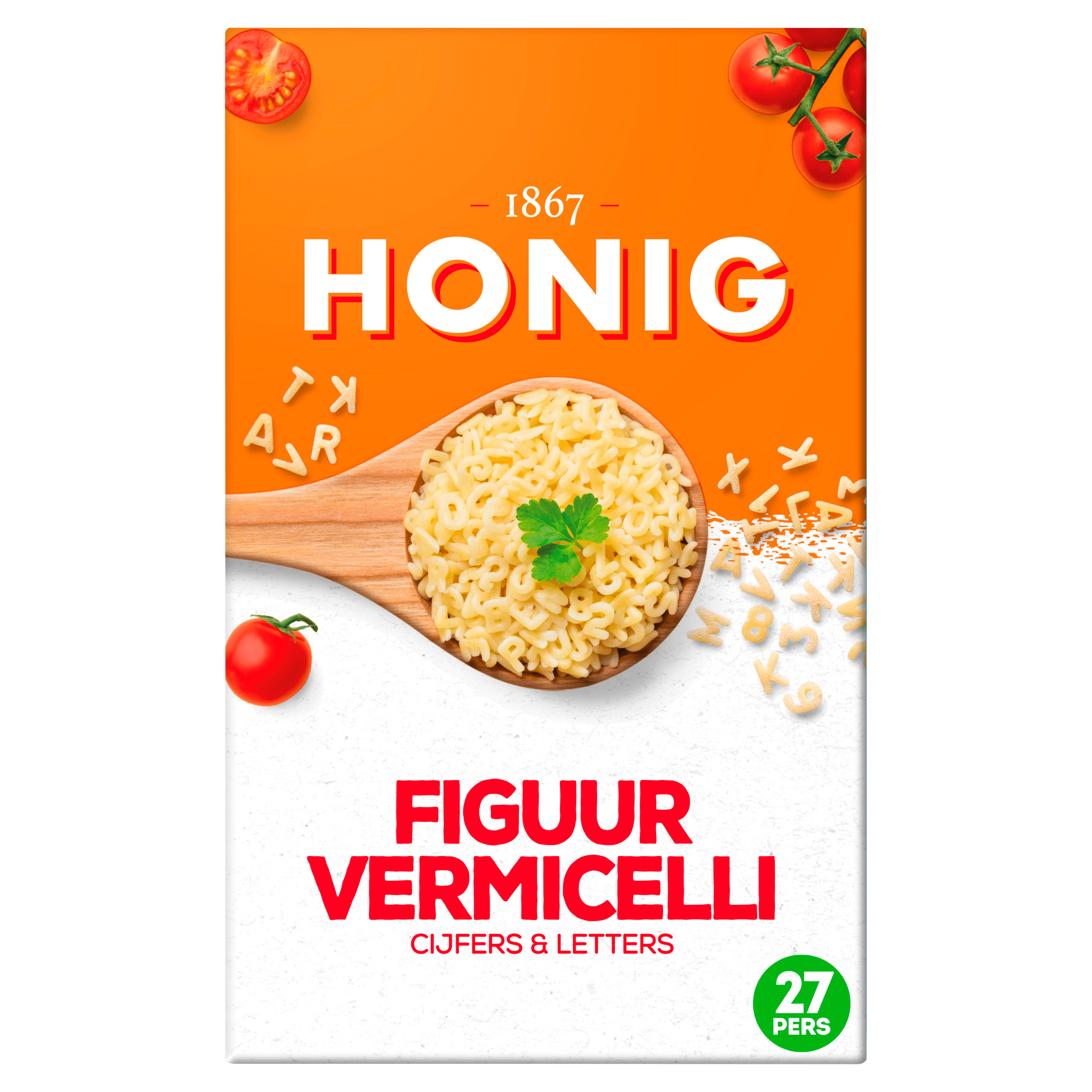 Honig Figuurvermicelli cijfers en letters Per Doos 275 g