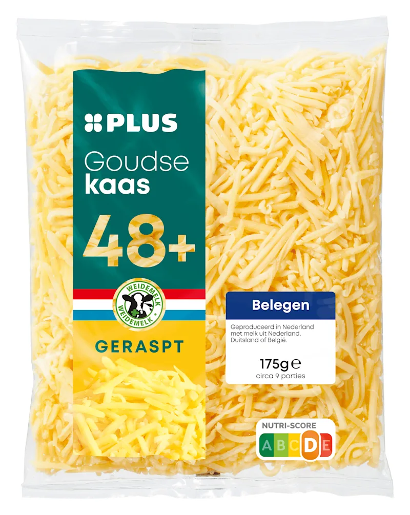 PLUS Goudse geraspte kaas belegen 48+