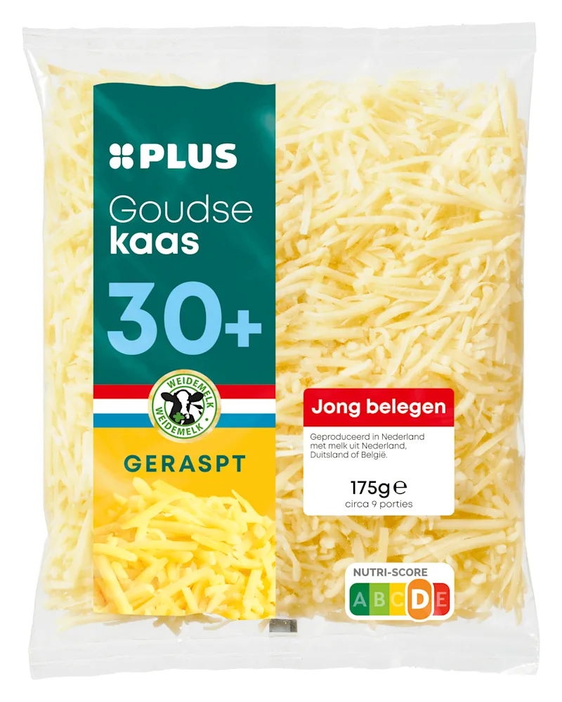 PLUS Goudse geraspte kaas jong belegen 30+