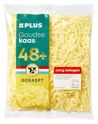 Goudse geraspte kaas jong belegen 48+