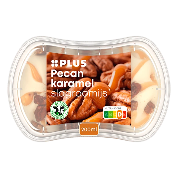 PLUS Kleintje slagroomijs pecan karamel