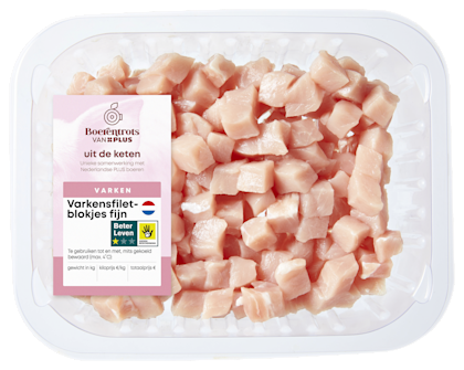 PLUS Boerentrots Varkensfiletblokjes fijn