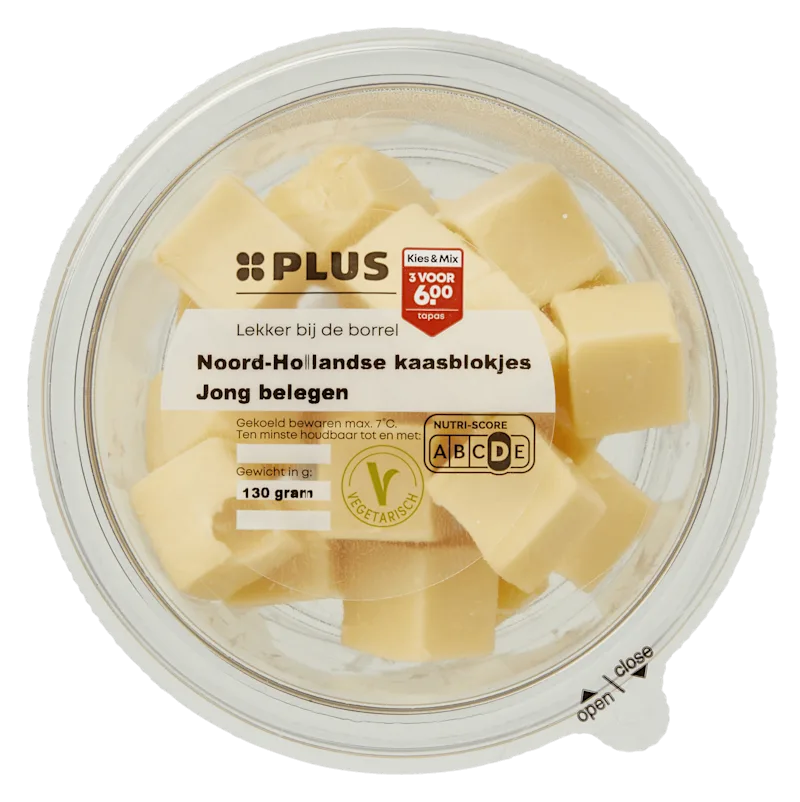 PLUS N-Holla Kaasblokjes Jong Beleg