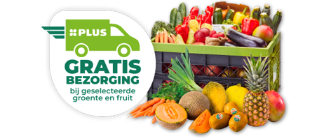 Gratis bezorging bij aankoop van diverse soorten groente en fruit. Geldig van 15 t/m 21 juli