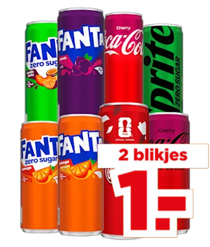 Coca-Cola blikjes voor 1 euro