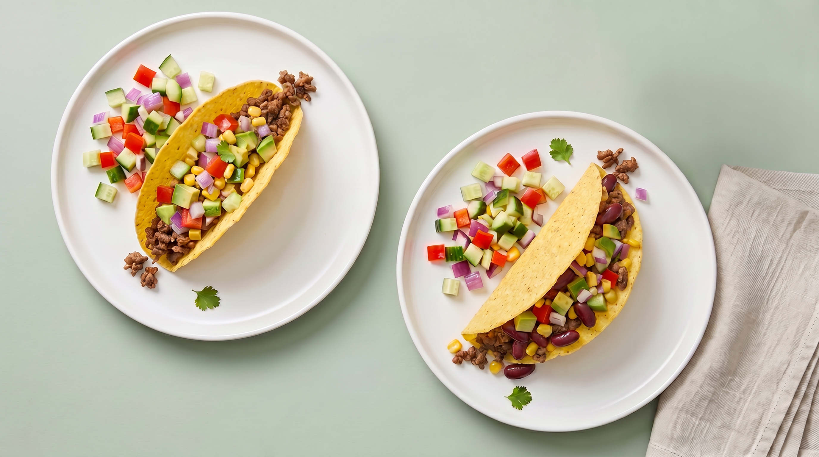 Taco’s met bonen en gehakt