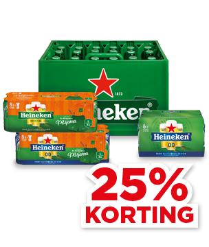 Heineken aanbieding met 25% korting