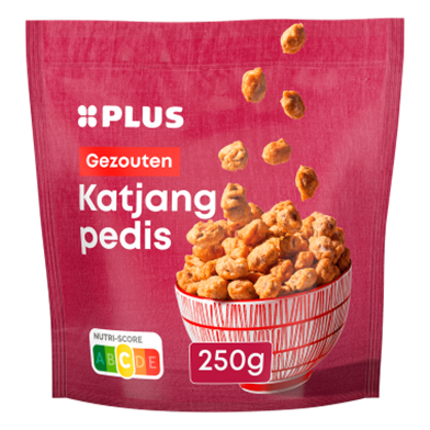 Belangrijke veiligheidswaarschuwing: PLUS Katjang pedis gezouten 250 gram