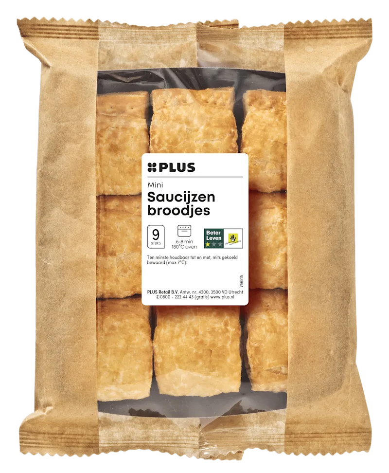 PLUS Saucijzenbroodjes mini