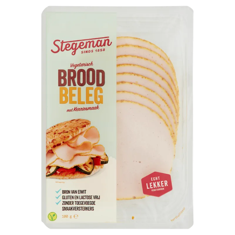 Stegeman Vegetarisch Broodbeleg met Kerriesmaak 100 g