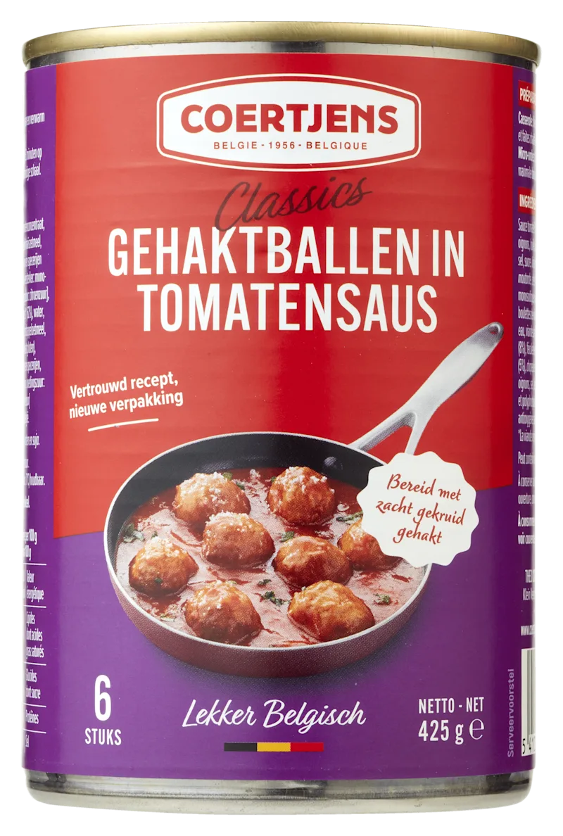 Coertjens Gehaktballen in tomatensaus
