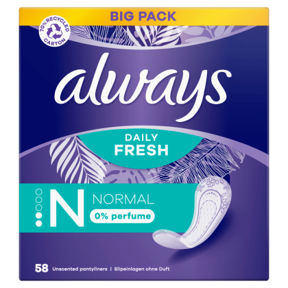 Inlegkruisjes fresh normal 0% perfume