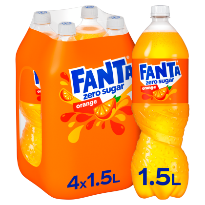 Fanta Orange zero sugar 4-pack