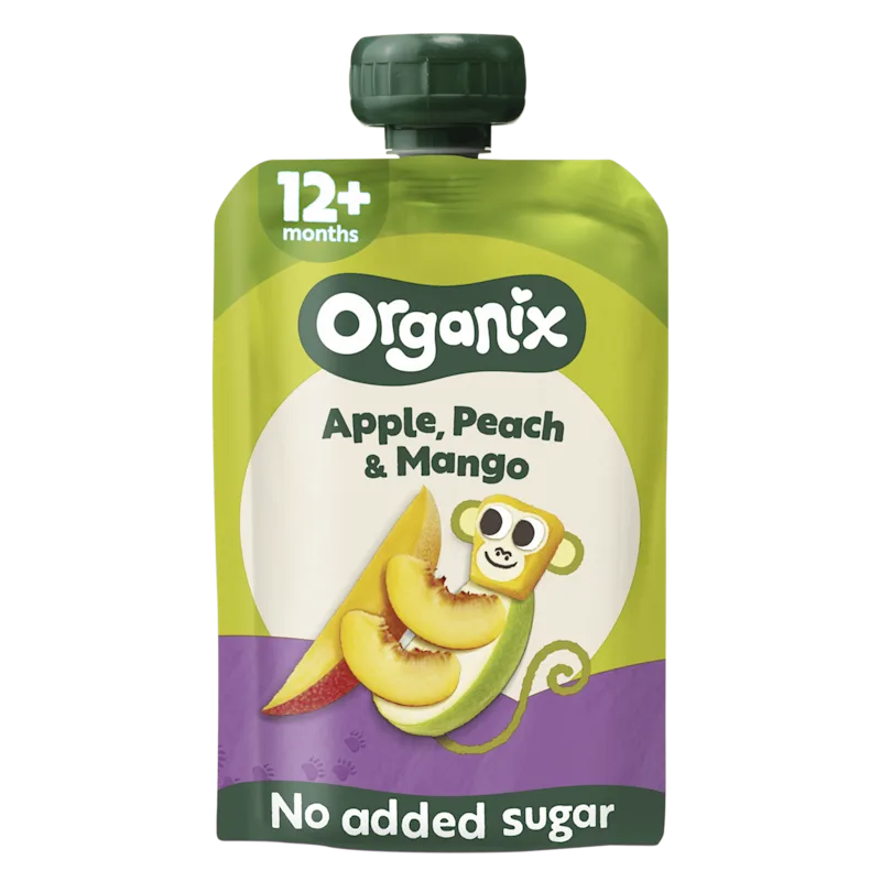 Organix Apple peach & mango 12+