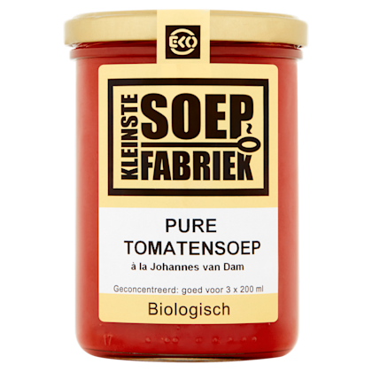 Pure tomatensoep à la Johannes van Dam
