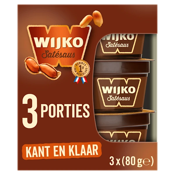 Wijko Satésaus kant & klaar 3-pack