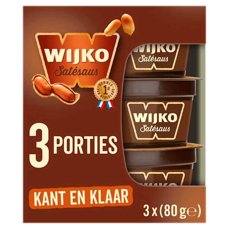 Wijko Satésaus kant & klaar 3-pack
