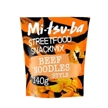 Street food snackmix beef noodles