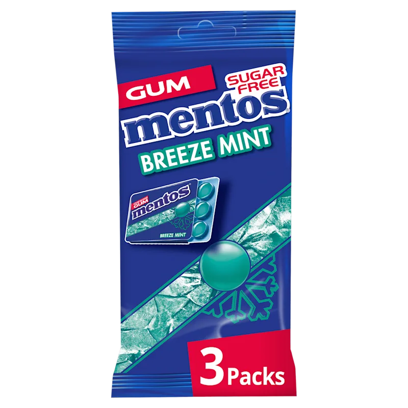 Mentos Gum Breeze Mint Blister