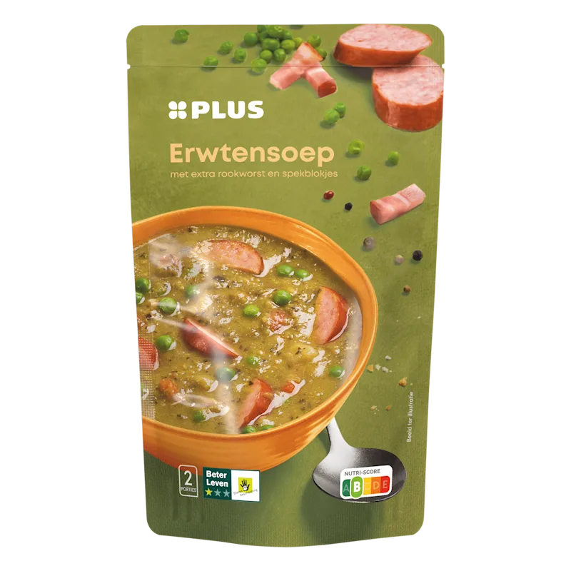 PLUS Soep in zak erwtensoep