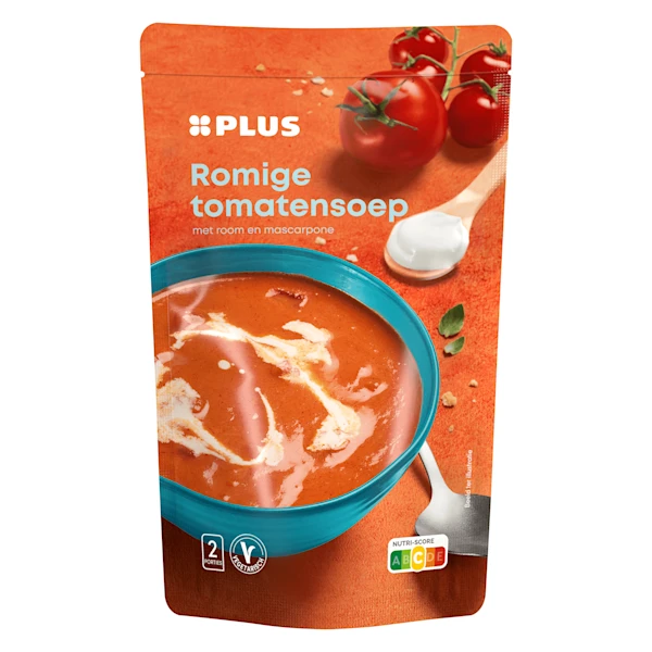 PLUS Soep in zak romige tomatensoep