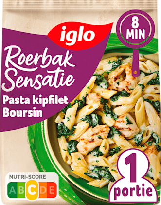 Roerbaksensatie Pasta met spinazie